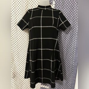 Black and Gray Plaid Women's Dress